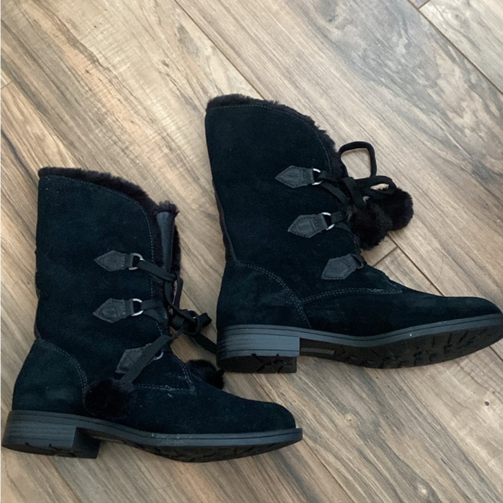 Sporto Pixie Black Suede Winter Boots